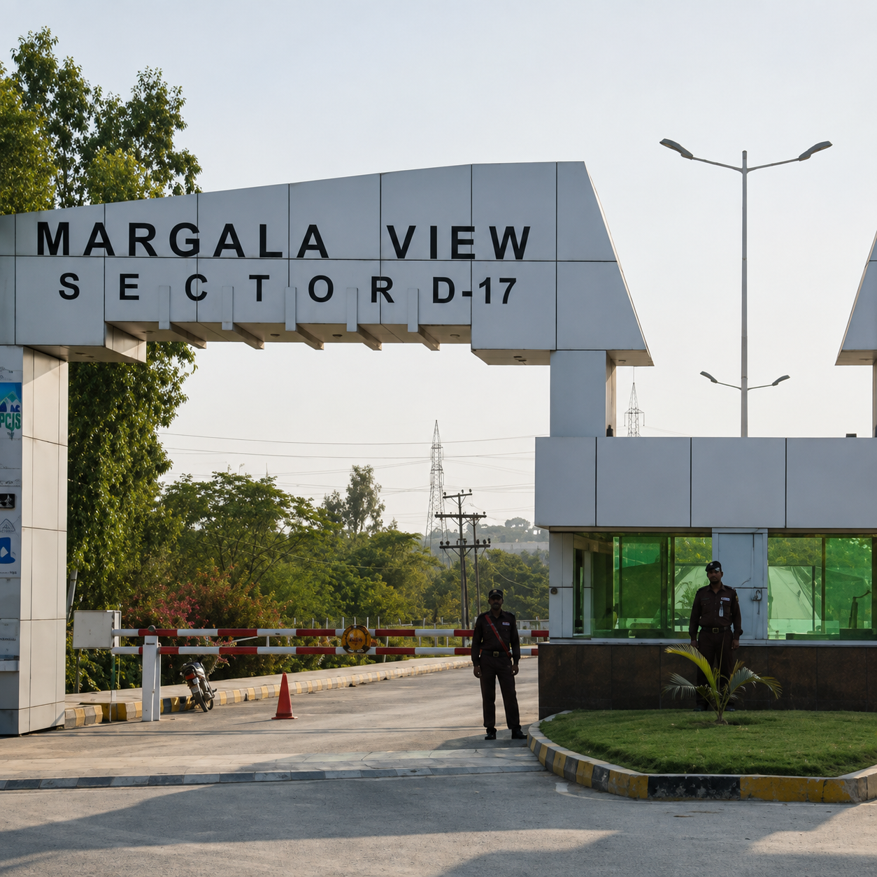 Main entrance gate of Margala View Housing Scheme, Sector D-17, Islamabad.